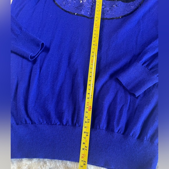 Markus Lupfer Royal Blue Sweater with Sequin Detail - Picture 6 of 8
